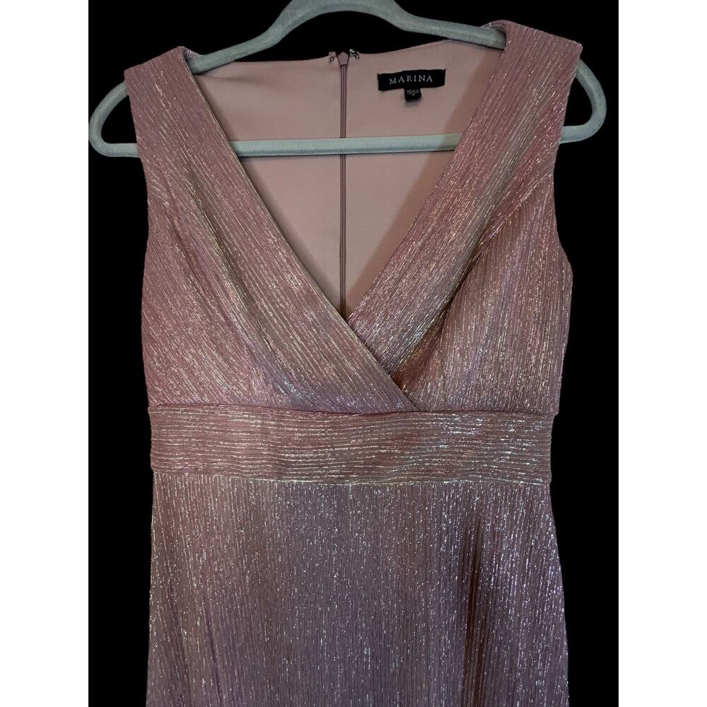 Marina Pink and Gold Gown - Size 4 - Picture 3 of 16